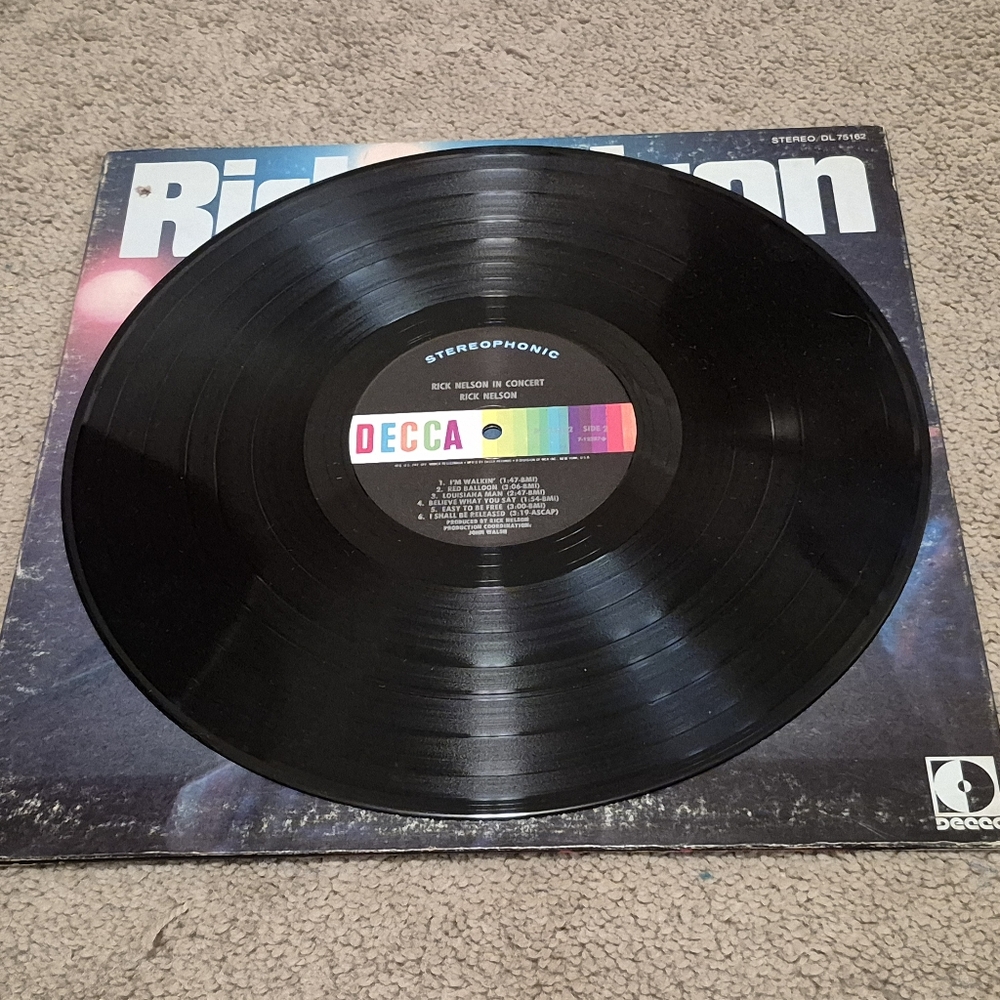 Rick Nelson In Concert Vinyl Record - Picture 7 of 8
